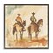 Stupell Industries Western Watercolor Cowboys Right Floating Frame, design by Petal Prints Design